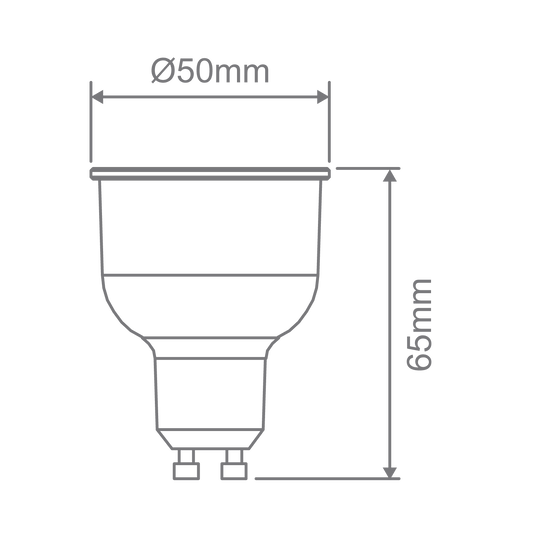 Domus GU10 LED Tri-Colour Globe